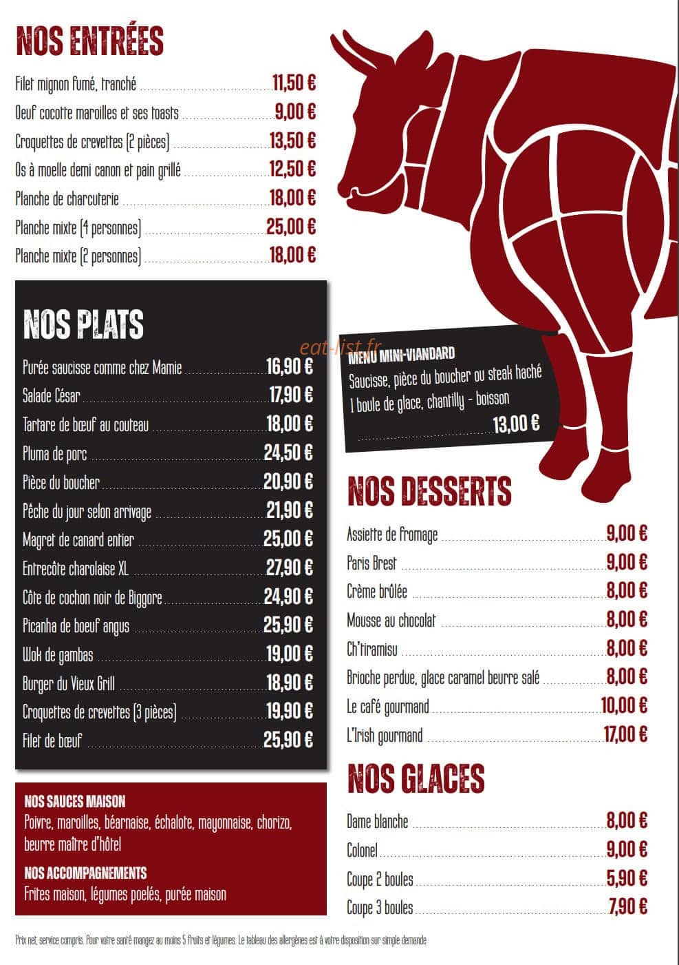 Au vieux grill — carte page 2