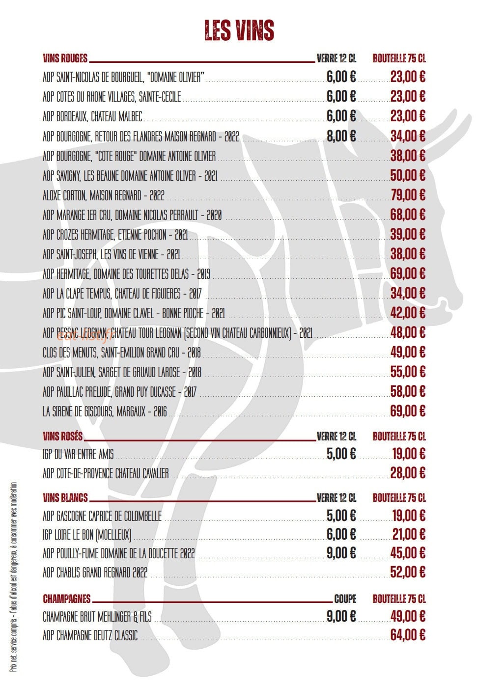 Au vieux grill — carte page 4