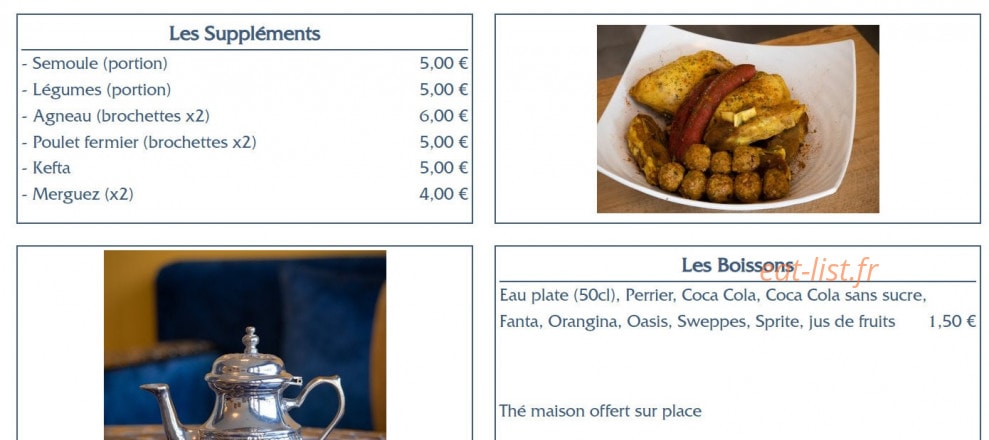 Le Bar à Couscous — carte page 4