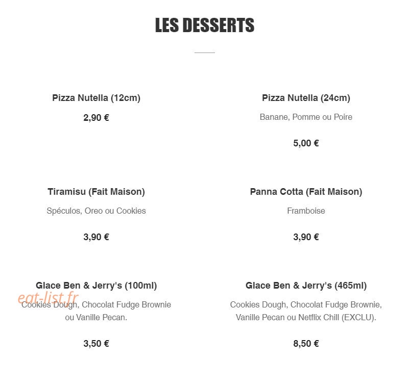 Pizz'eli — carte page 9