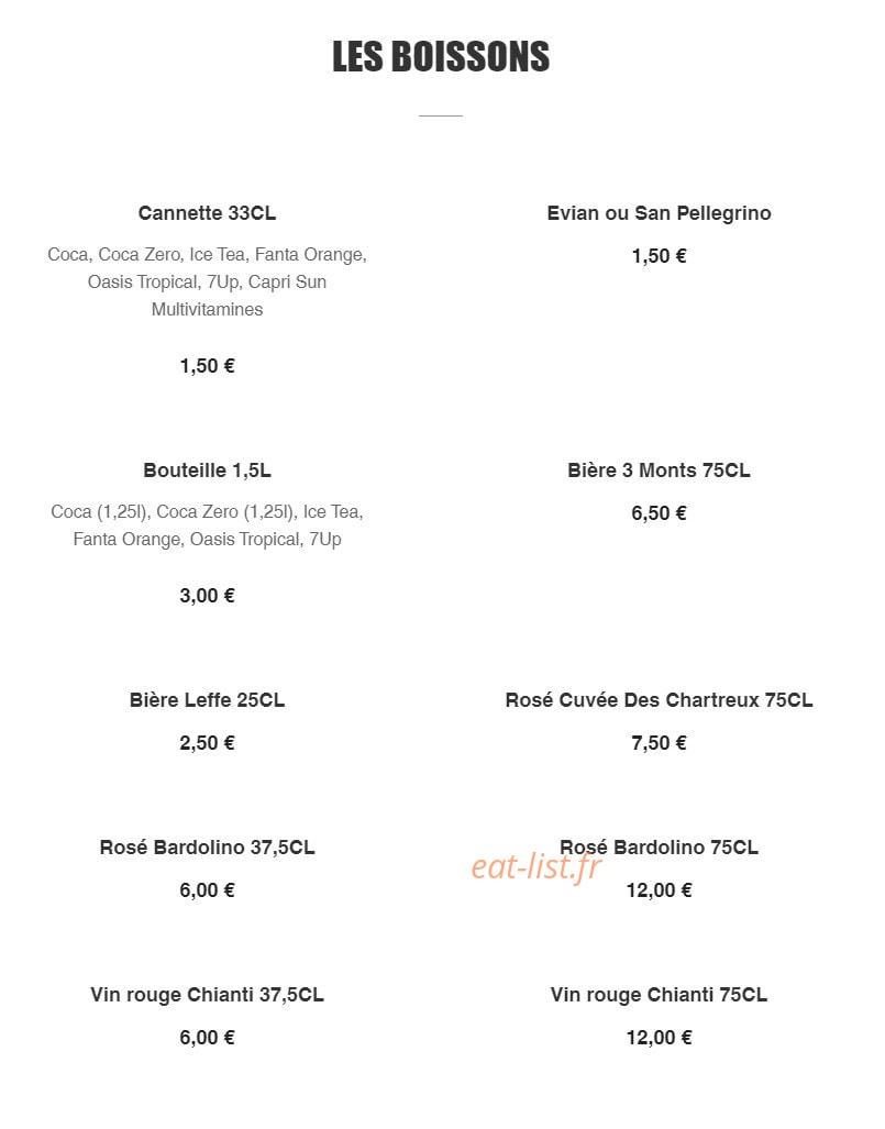 Pizz'eli — carte page 10