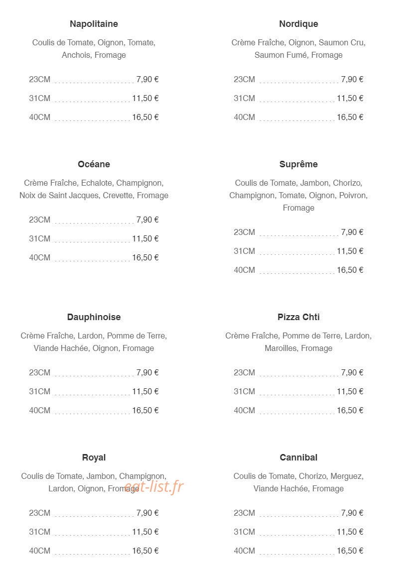 Pizz'eli — carte page 6