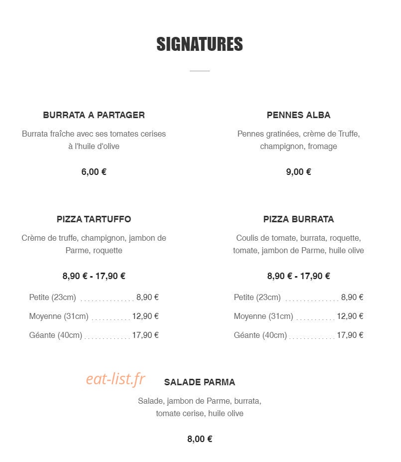 Pizz'eli — carte page 2