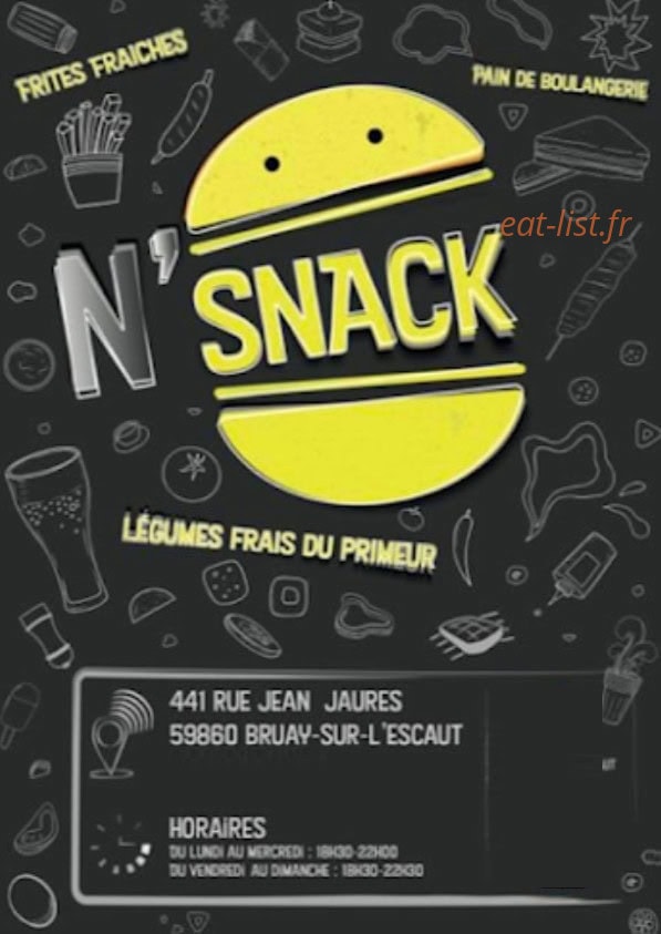 N'snack — carte page 1