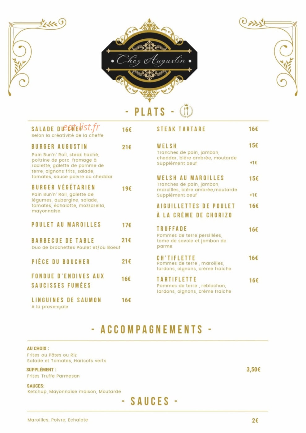 Chez Augustin — carte page 2