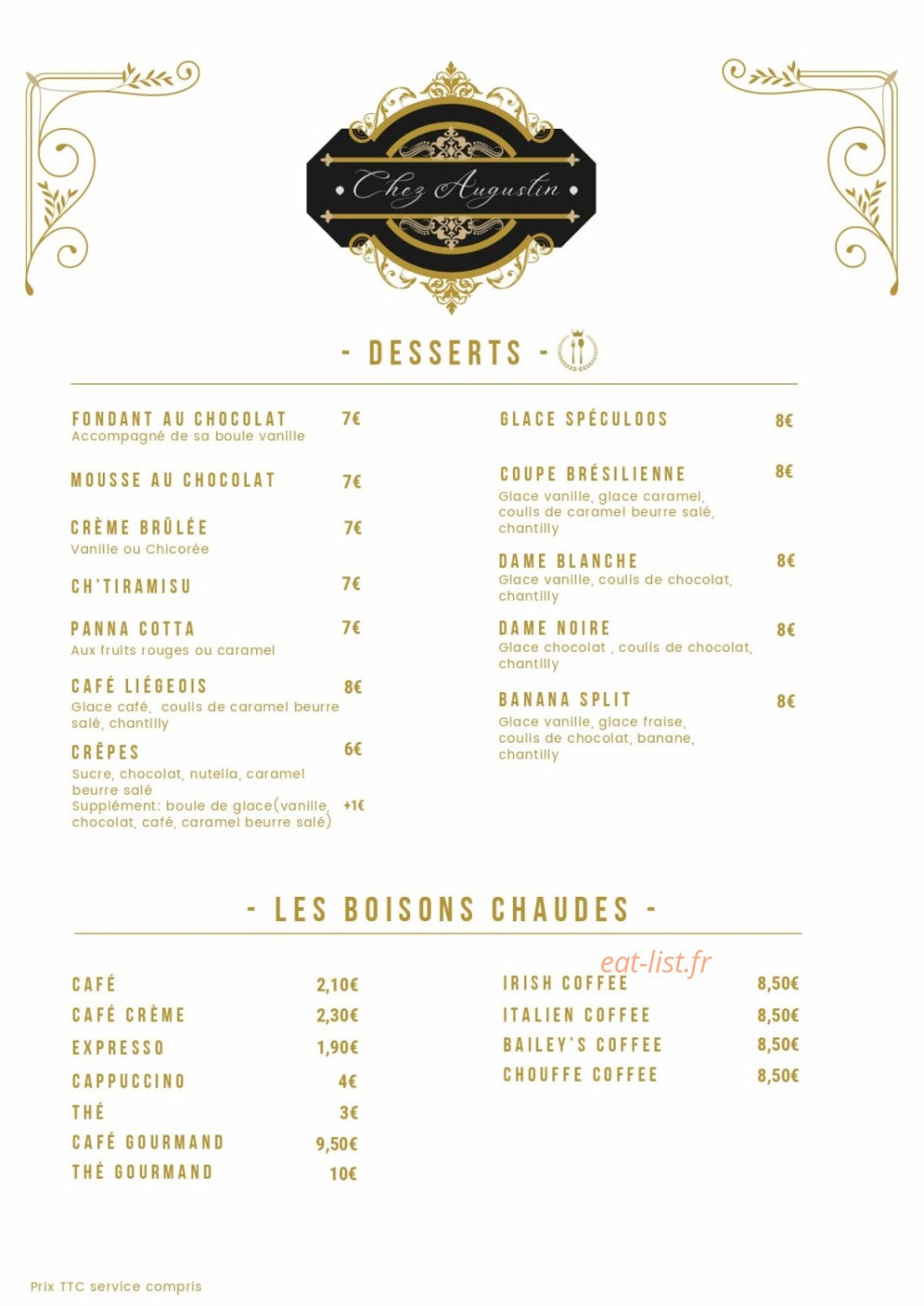 Chez Augustin — carte page 3