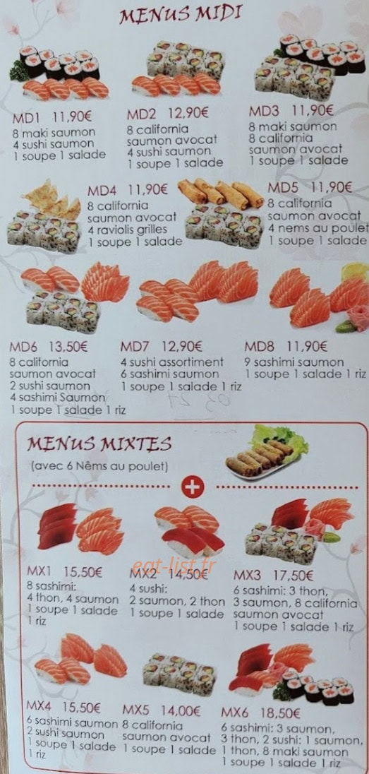 Oishii sushi — carte page 5