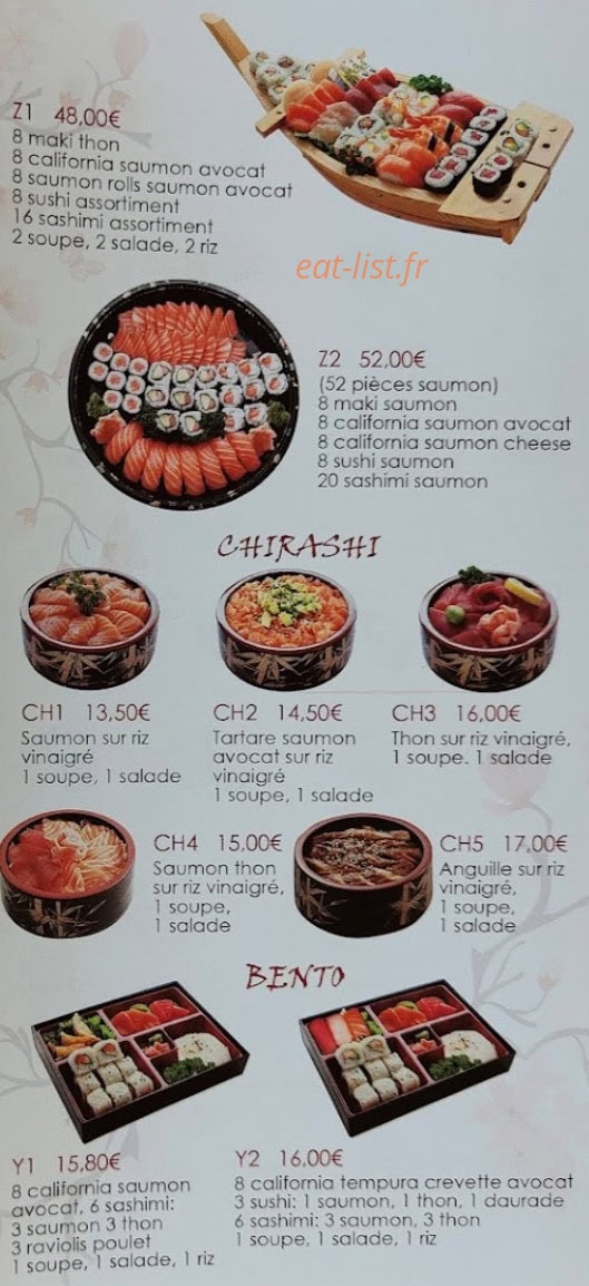 Oishii sushi — carte page 6