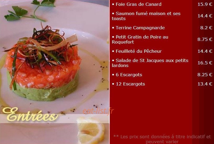 Auberge des Roloirs — carte page 2