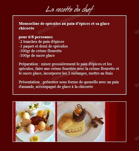 Auberge des Roloirs — carte page 1
