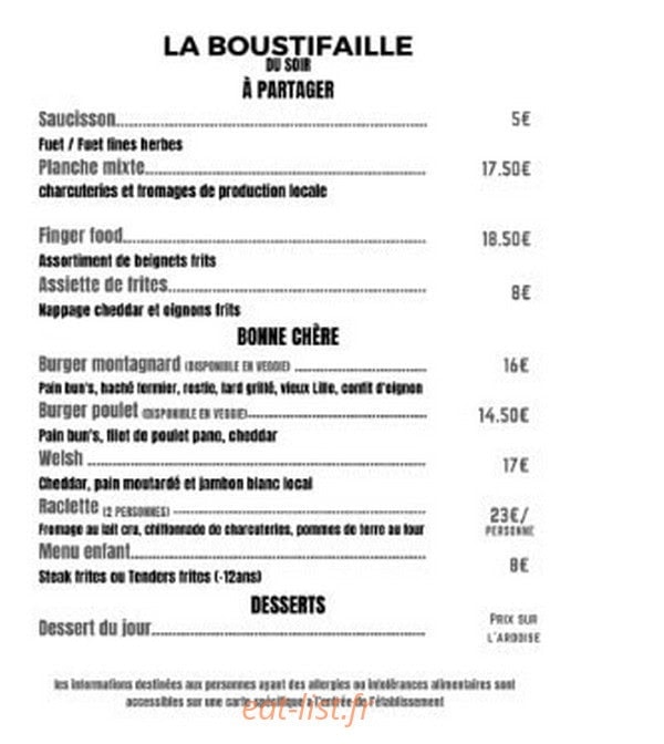 Brasserie Hardy — carte page 3