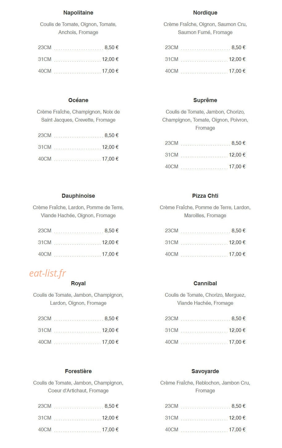 Pizz'Eli — carte page 5