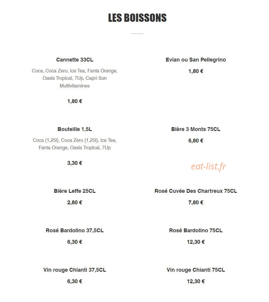 Pizz'Eli — carte page 8