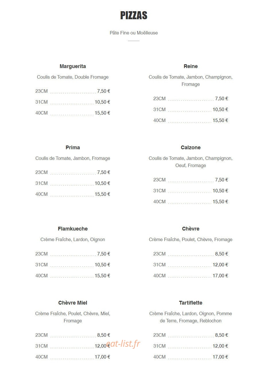 Pizz'Eli — carte page 3
