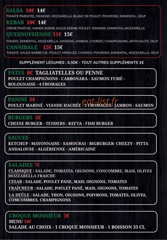 Pizz'O Quesnoy — carte page 3