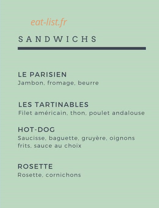 Cafe De La Poste — carte page 3