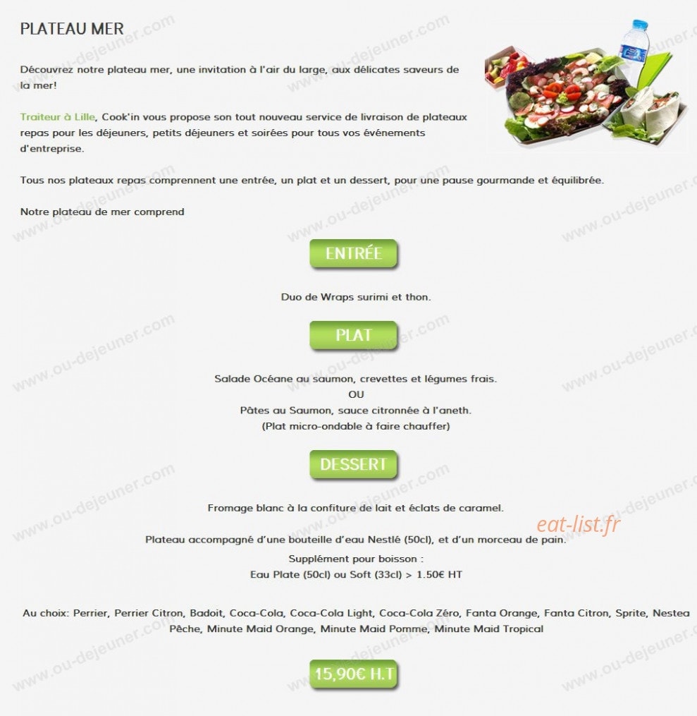 Cook'in — carte page 9