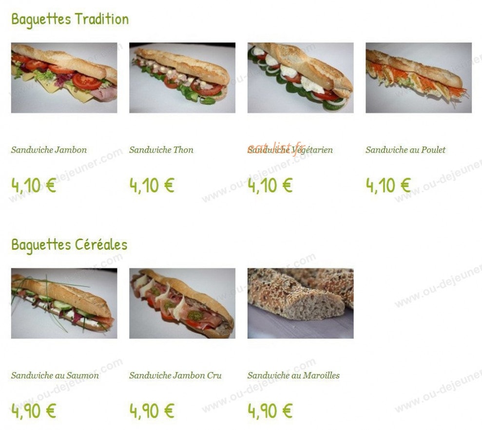 Cook'in — carte page 2