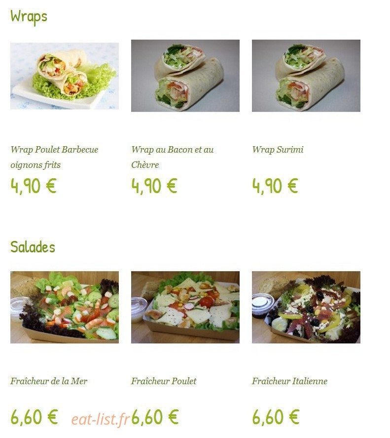 Cook'in — carte page 3