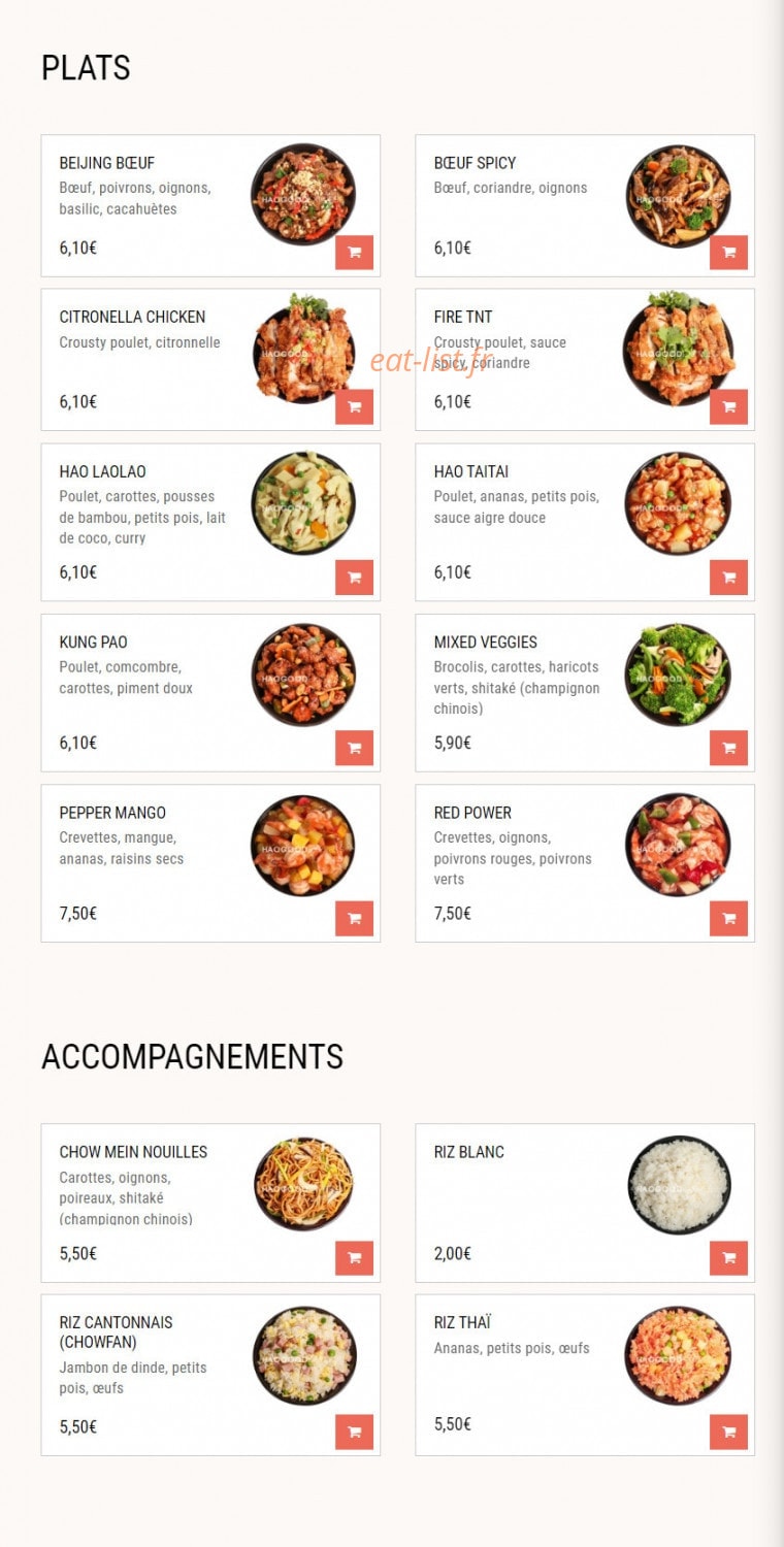 Haogood Express — carte page 2