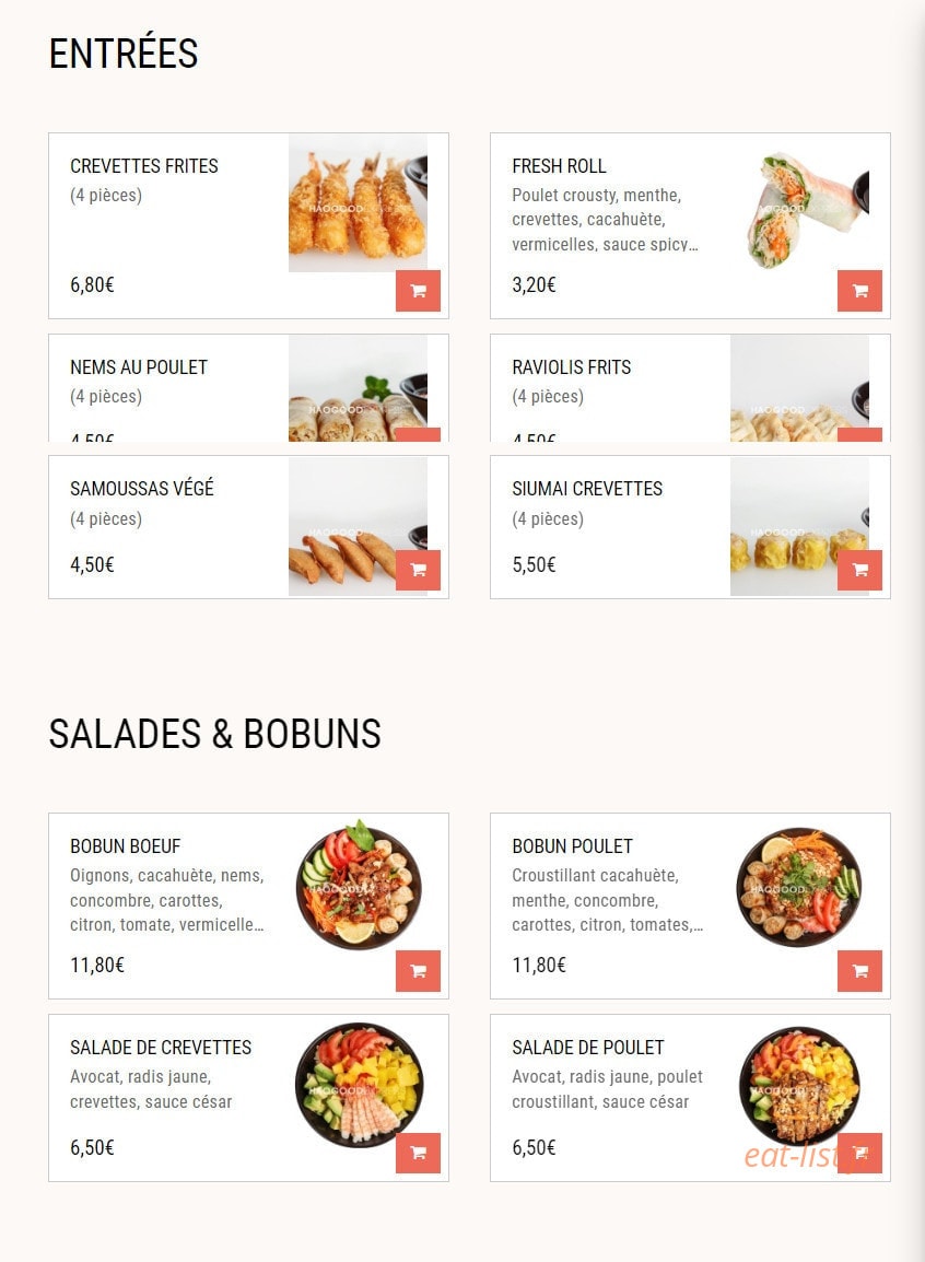 Haogood Express — carte page 1