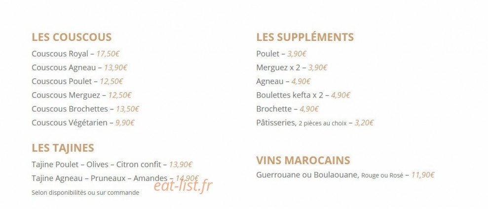L'Argan — carte page 1