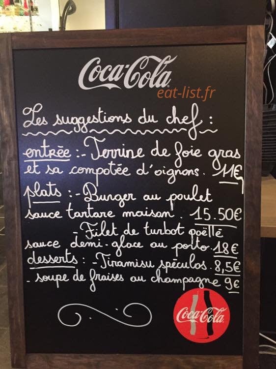 Le Kop Gourmet — carte page 1
