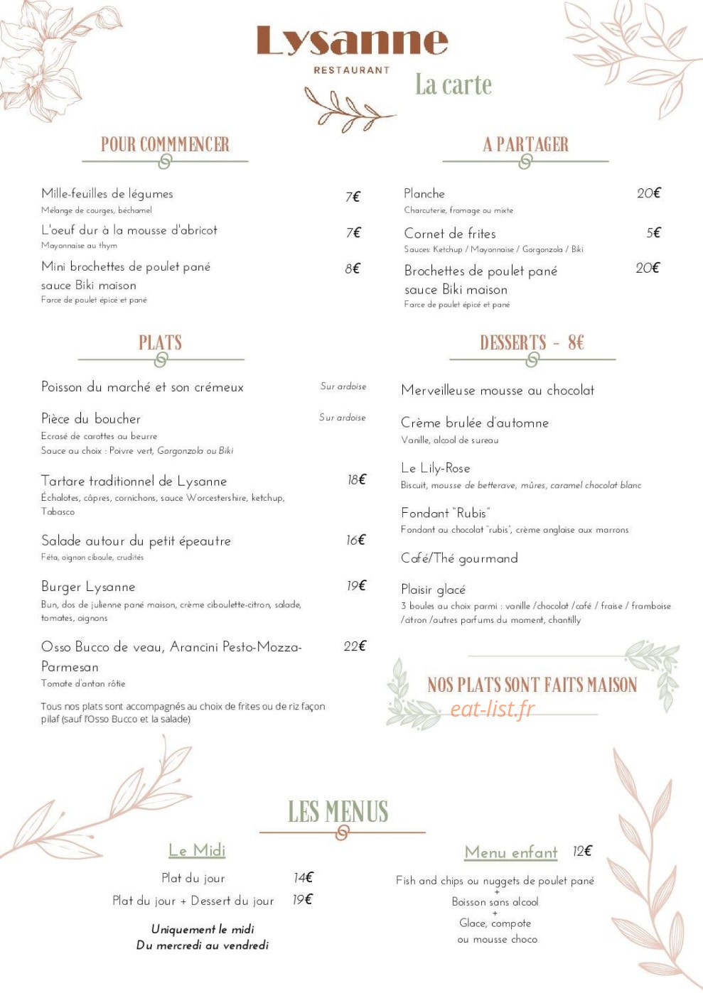 Lysanne — carte page 1