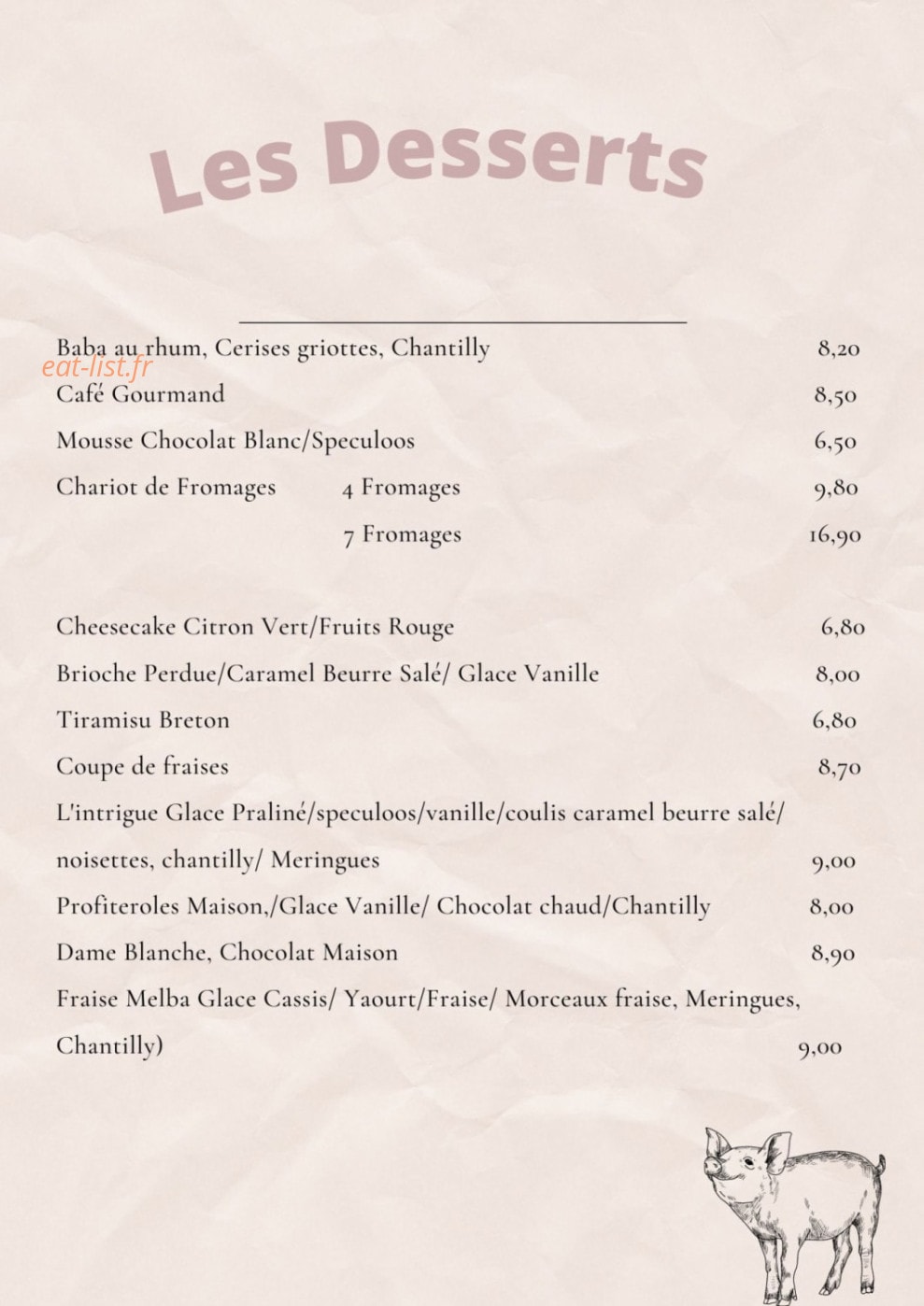 O' 3 Petits Cochons — carte page 3