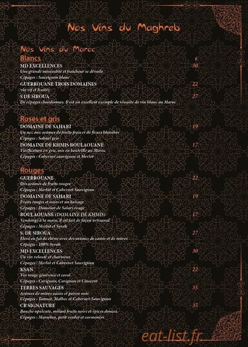Couscous pirouss — carte page 10