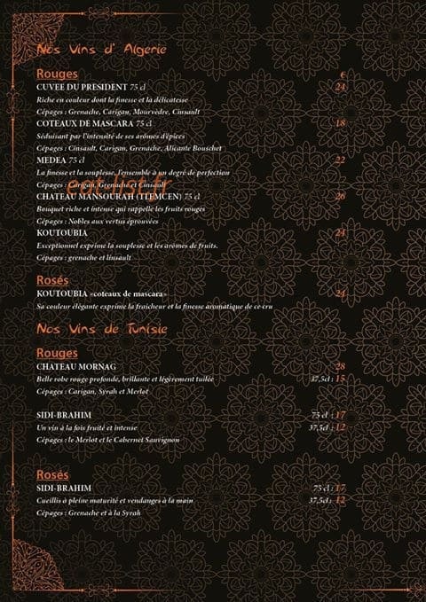 Couscous pirouss — carte page 9