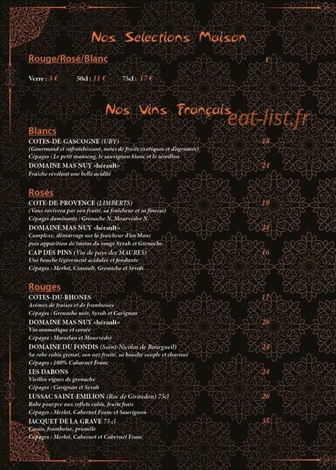 Couscous pirouss — carte page 8