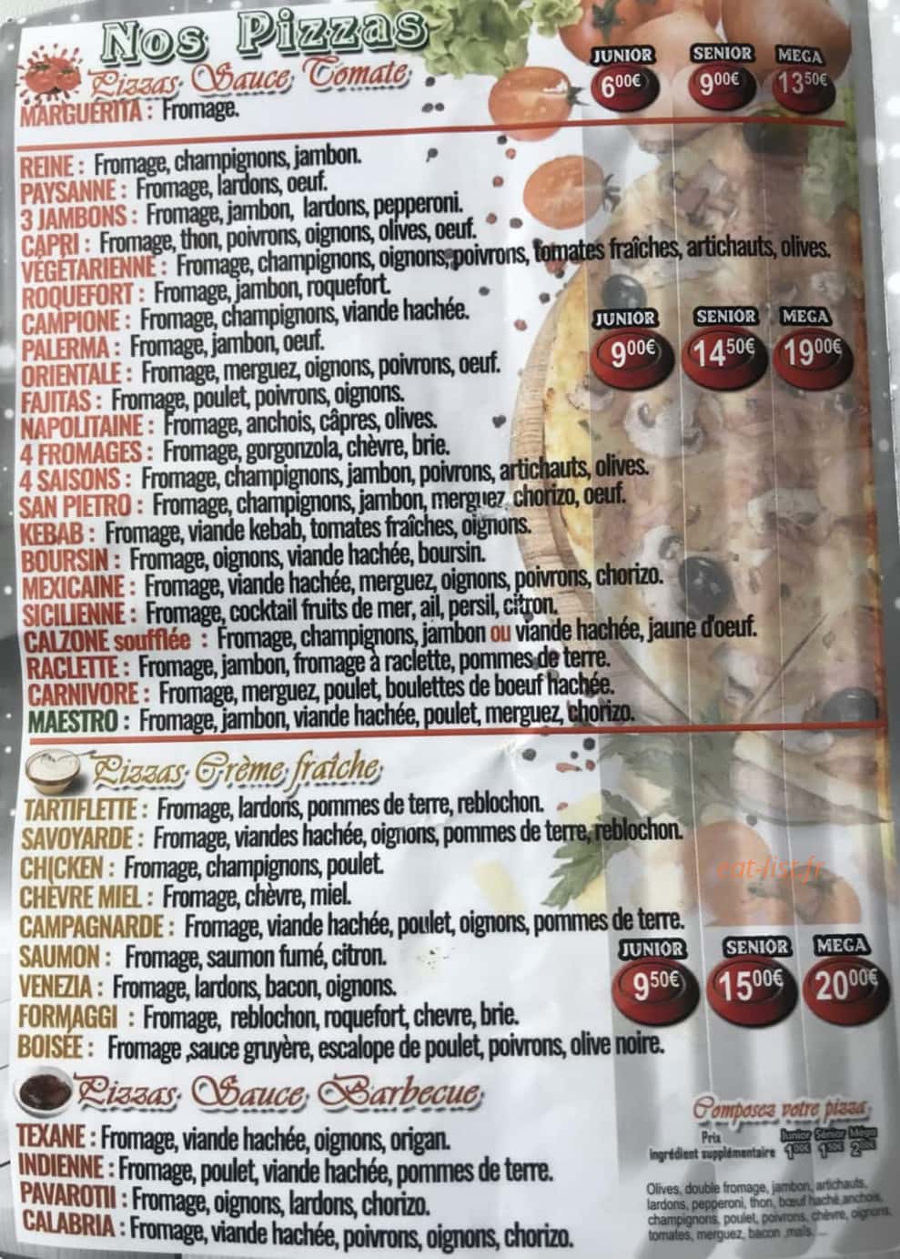 Maestro Pizza — carte page 2