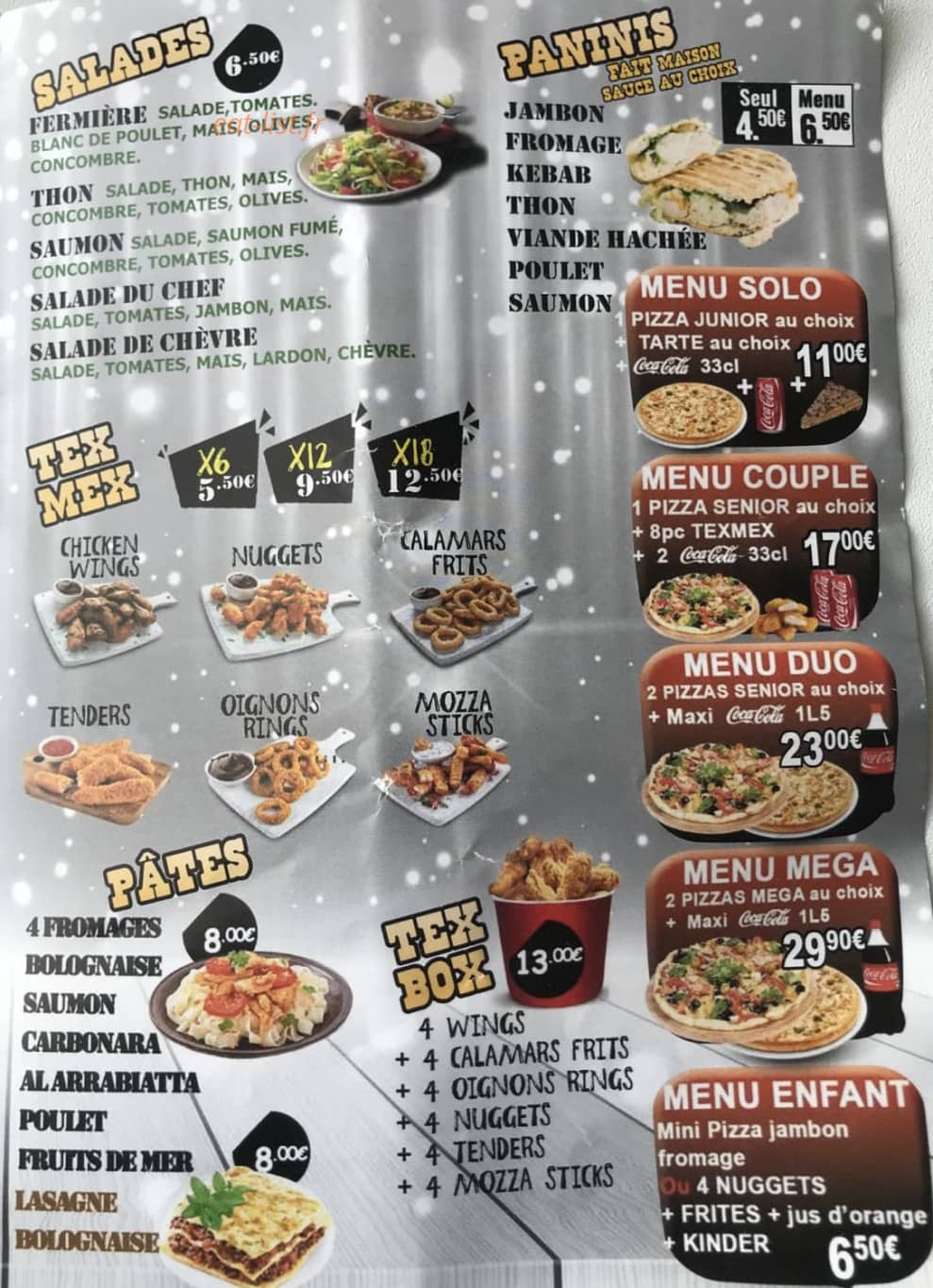 Maestro Pizza — carte page 3