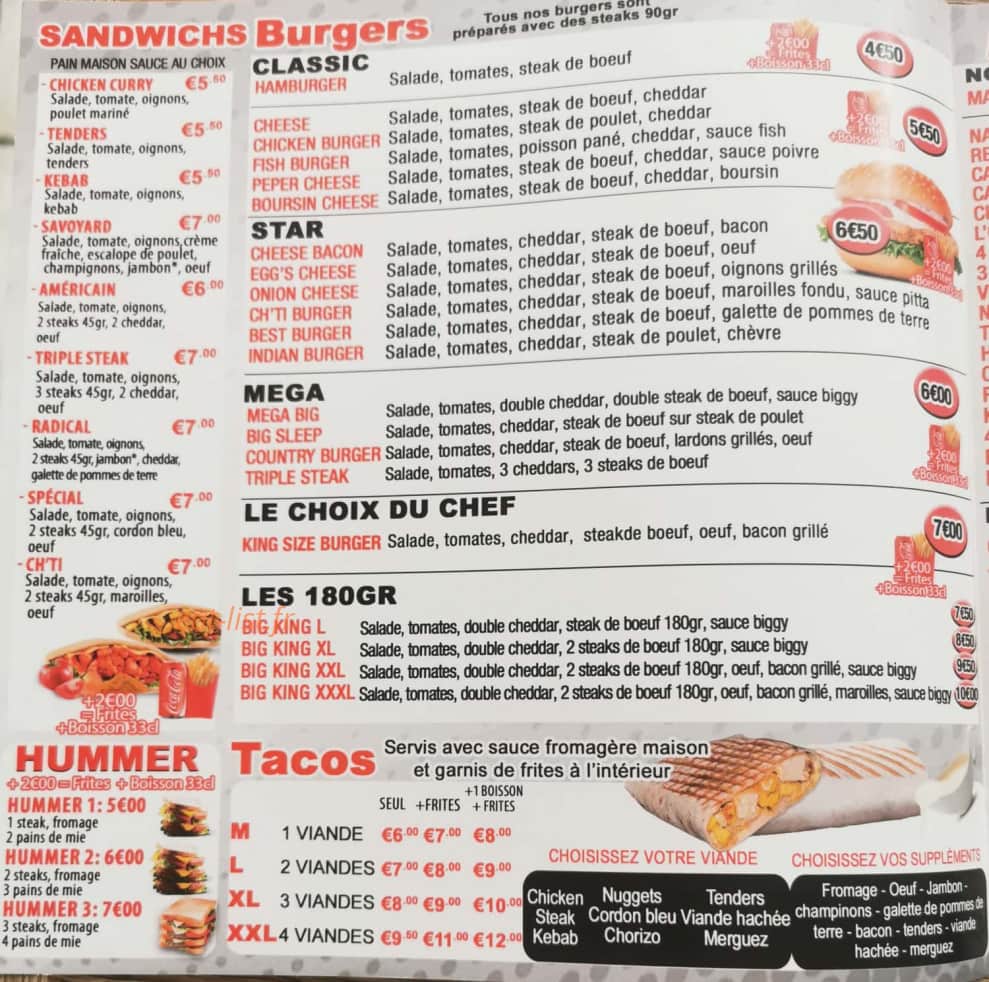 Allo pizza — carte page 3
