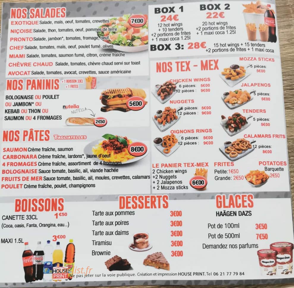 Allo pizza — carte page 2