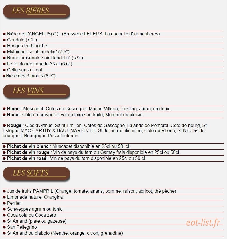 Les Bouchées Doubles — carte page 6