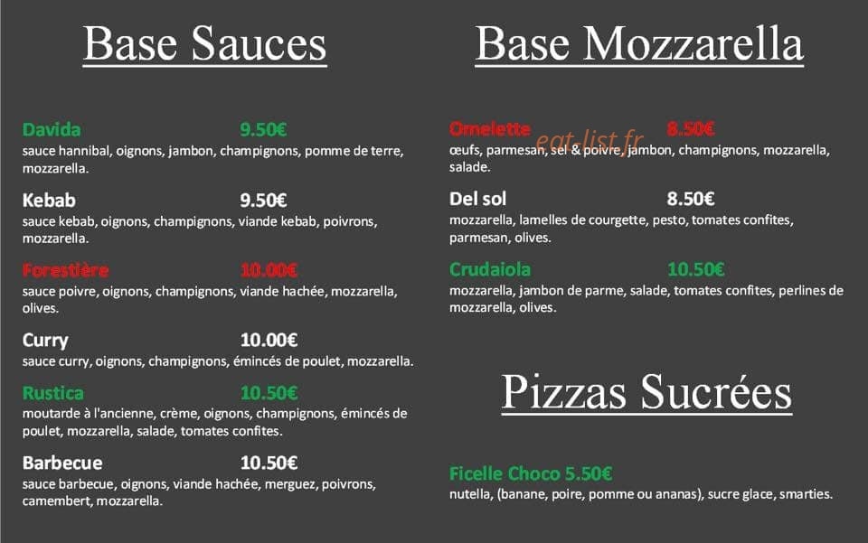 La Pizza de la Nonna — carte page 3