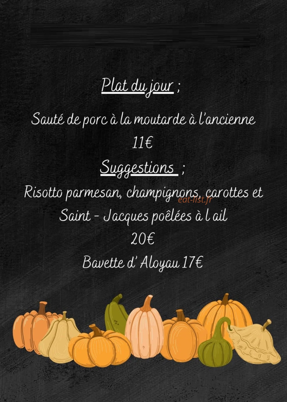 Au Rest' Authentique — carte page 1