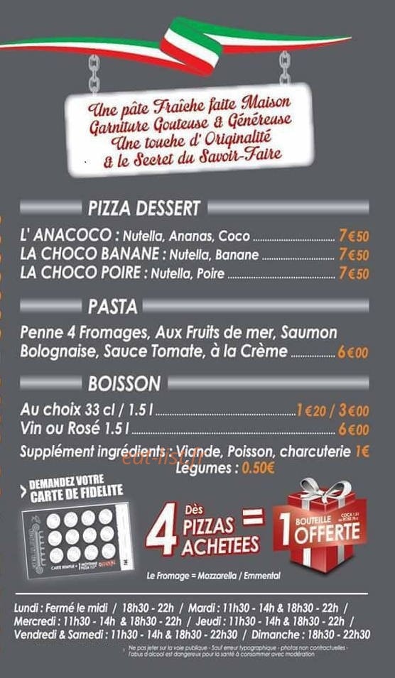Pizza fiesta — carte page 2