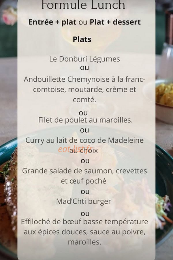 Chez Madeleine — carte page 2