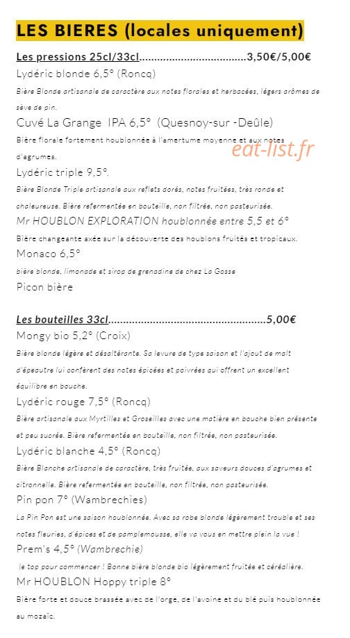 Chez Nico — carte page 5