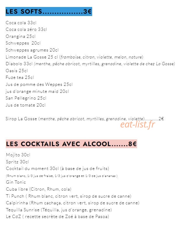 Chez Nico — carte page 4