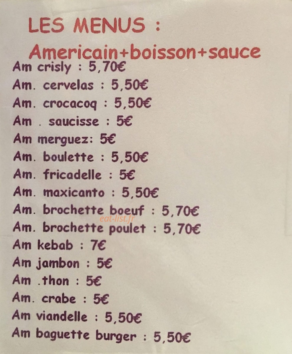 Friterie Chez Seb — carte page 4