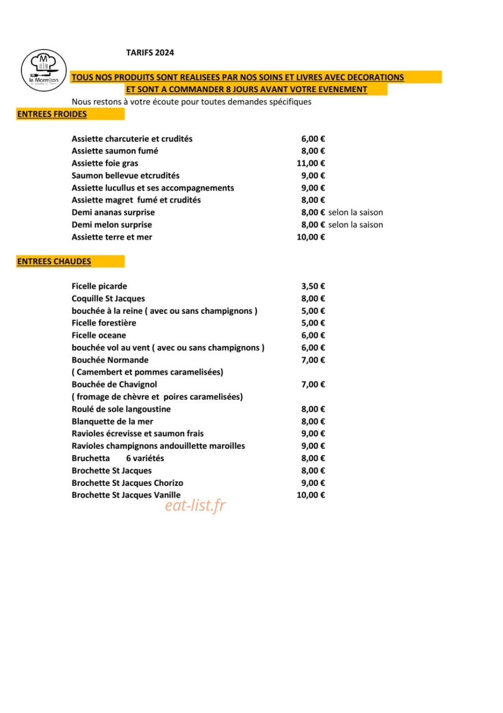 Le Marmiton — carte page 6