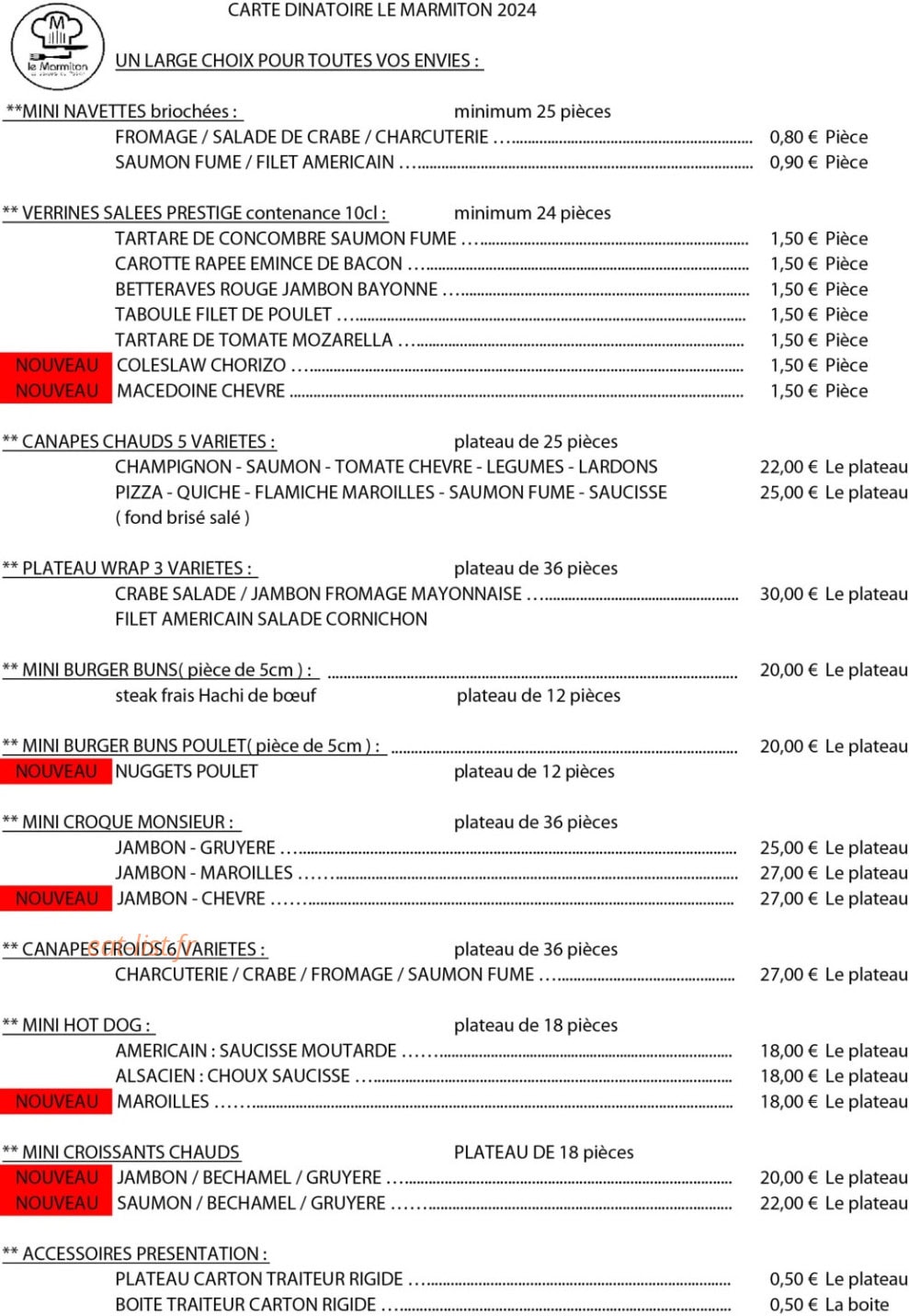 Le Marmiton — carte page 4