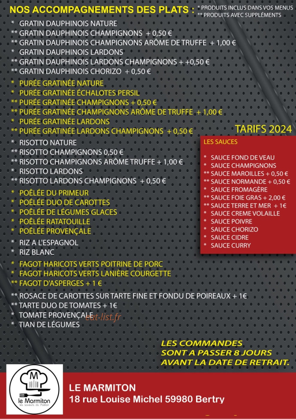 Le Marmiton — carte page 9