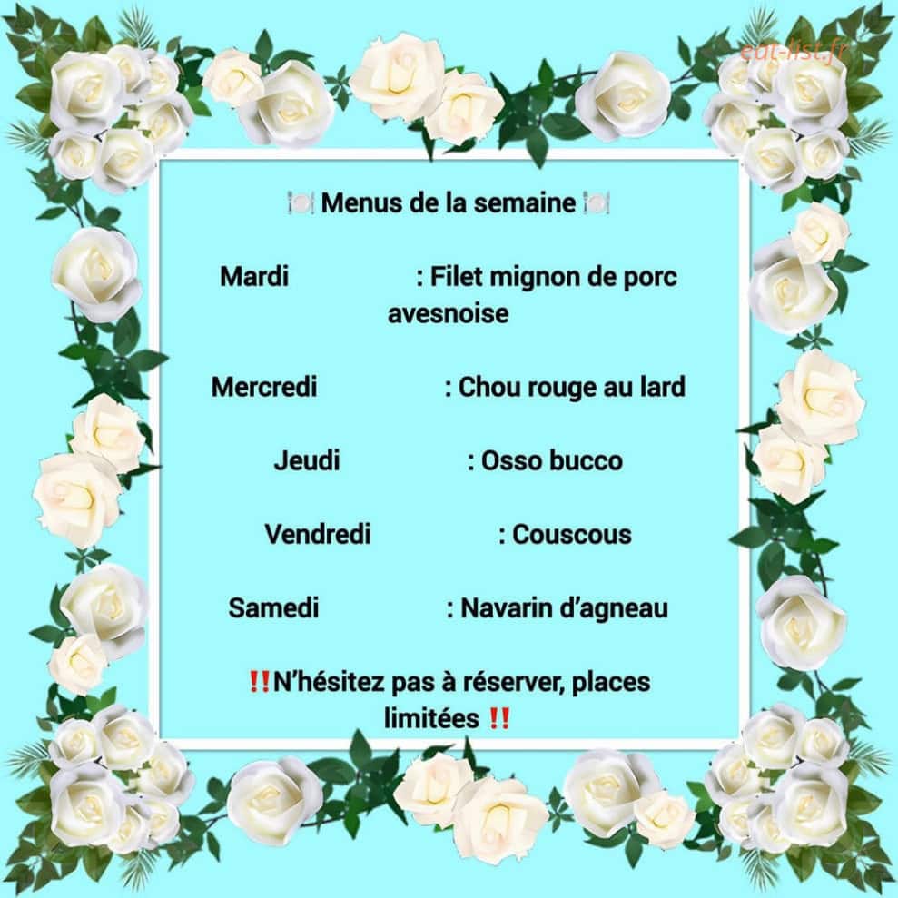 Chez Laurine — carte page 1