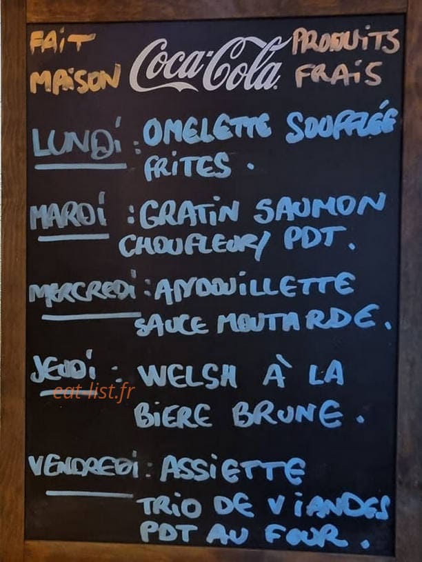 Le bistro du coin — carte page 2