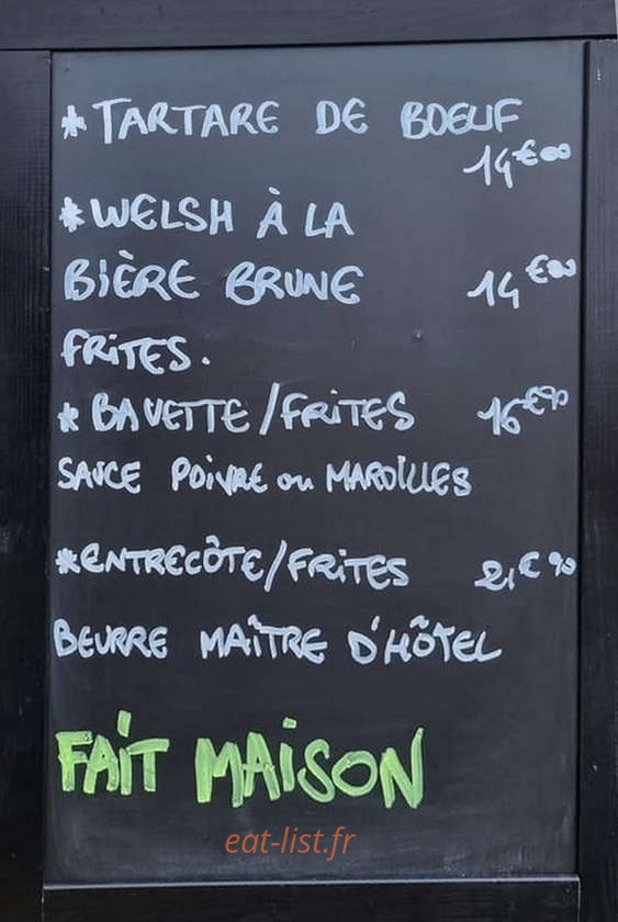 Le bistro du coin — carte page 1